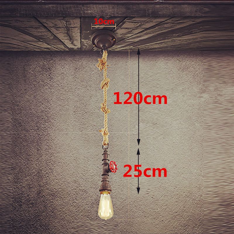LÁMPARA DECORATIVA CON SOGA, 1 SOCKET , ROSCA E27