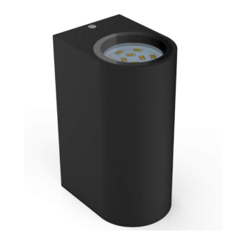 Aplique color negro doble luz