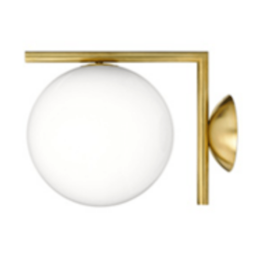Lámpara De Pared Un Globo Blanco Cod3641