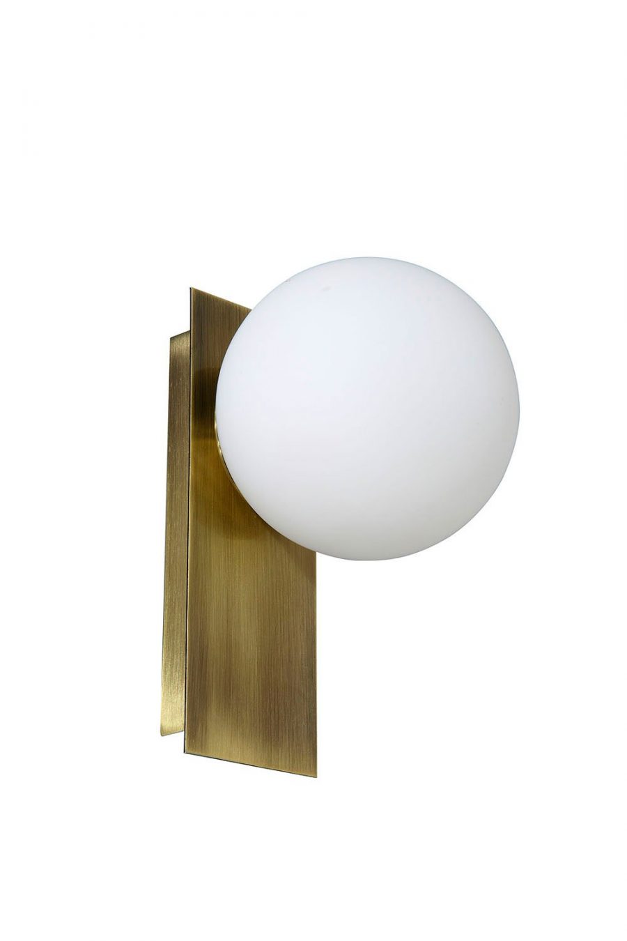 APLIQUE DE PARED RECTANGULAR DORADA GLOBO MILK  Cod. 3521