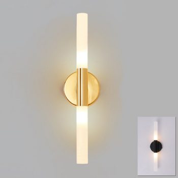 APLIQUE DORADO DOBLE LUZ LED INTEGRADO CALIDO COD3510