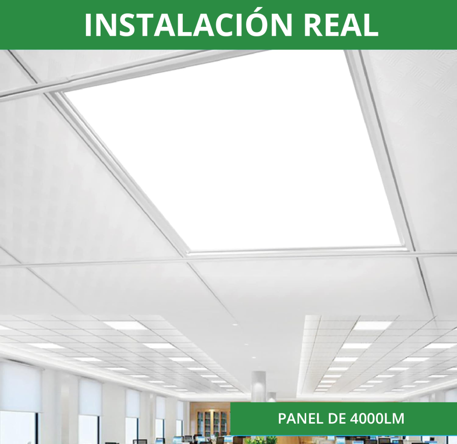 PANEL LED 2X2 40W CERTIFICACIÓN UL LUZ BLANCA 6500K 100/277V 4000LM IP20 COD. 3040