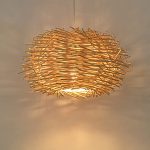 LÁMPARA DECORATIVA DE BAMBOO NIDO DE PAJARO DIAM 30CM E27 cod. 3309