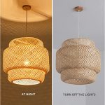 LÁMPARA DECORATIVA DE  BAMBOO CORCHO. DIAM 32 CM COD. 3308
