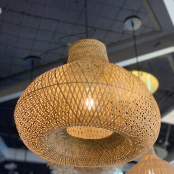 LAMPARA DECORATIVA DE RATTAN TIPO HONGO 50CM COD. 3286