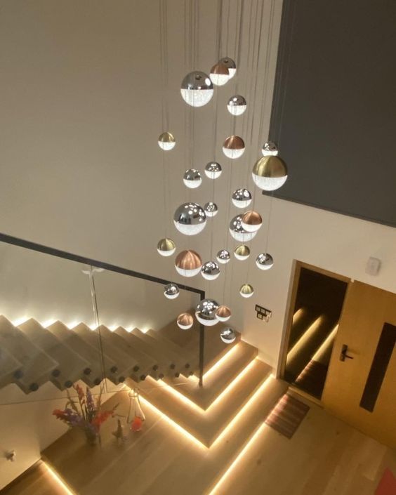 Las mejores 32 ideas de Lamparas para escaleras  lamparas para escaleras,  decoración de unas, lámparas