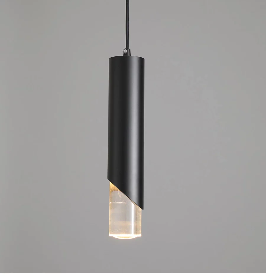 LAMPARA DECORATIVA TUBULAR NEGRA COD. 3633