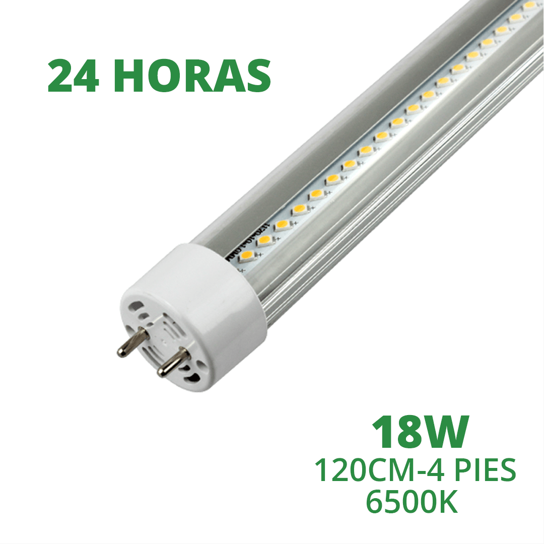TUBO LED DE VIDRIO T8 18W/65 PARA EQUIPO HERMETICO DE 36W 1200MM 1620LM