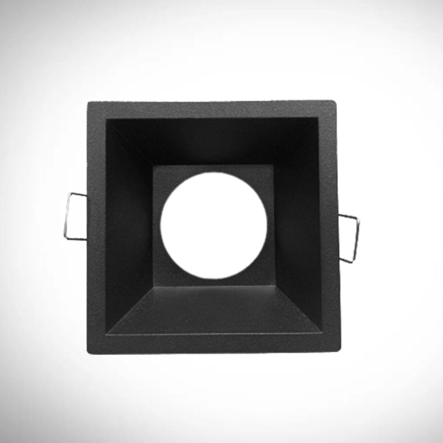 BASE PARA DICROICA FIJA NEGRO MATE CUADRAD F IP20 cod. 2749