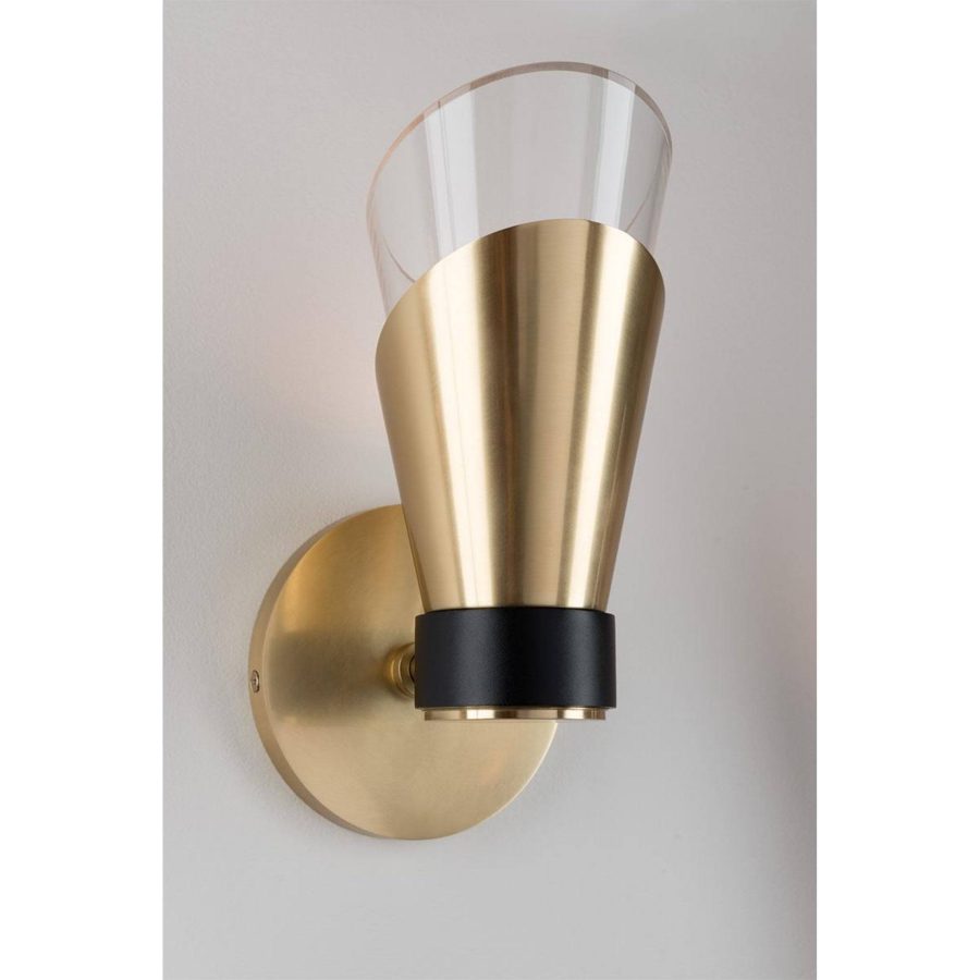 APLIQUE DEC CONO BRONZE Y CRISTAL  E14 COD.4167