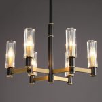 LÁMPARA DEC CANDELABRO 6 CILINDROS CRISTAL CLEAR E14 Cod. 4371