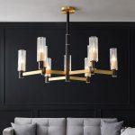 LÁMPARA DEC CANDELABRO 6 CILINDROS CRISTAL CLEAR E14 Cod. 4371