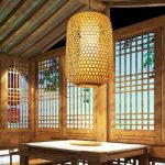 LÁMPARA DECORATIVA DE BAMBOO TIPO TANQUE COD.4232