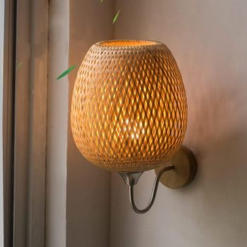 APLIQUE DEC DE BAMBOO TIPO COPA CON MALLAS BASE DE METAL CIRC COD. 4277