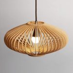 LÁMPARA DECORATIVA DE MADERA REJILLAS CURVEADAS COD.4275