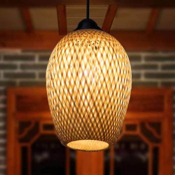 LAMPARA DECORATIVA DE BAMBOO OVALADA  COD.4269