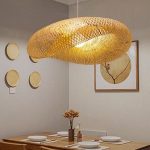 LÁMPARA DECORATIVA DE BAMBOO TIPO HONGO OVALADO 400X200 E27 COD. 4229