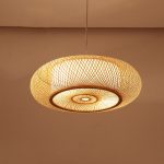 LÁMPARA DECORATIVA DE RATTAN CIRCULAR  MEDIANA  400X200 E27 COD. 3335