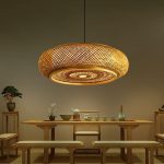 LÁMPARA DECORATIVA DE RATTAN CIRCULAR  MEDIANA  400X200 E27 COD. 3335