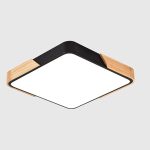 LÁMPARA DECORATIVA TECHO RECTANG 400*400*50MM  NEGRA  3 COLORES 36W 40CM   COD. 4405