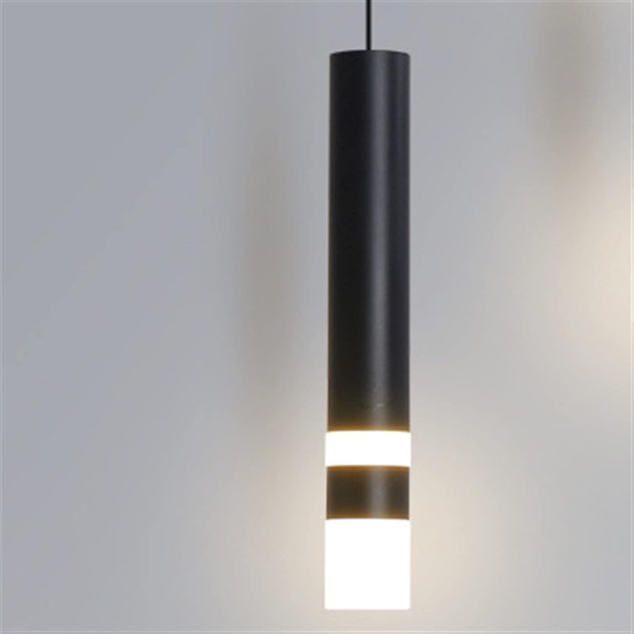 LÁMPARA DECORATIVA TUBULAR NEGRA LED INTEGRADO G10006 3W COD. 4568