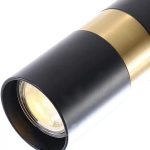 LÁMPARA DECORATIVA  TUBULAR NEGRA  CON DORADO 7W COD. 4567