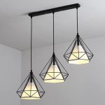 LÁMPARA DEC BASE RECT 3 PIRAMIDES CON TELA BLANCA Cod. 4577
