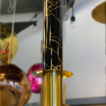 LÁMPARA DECORATIVA TUBULAR DE MÁRMOL NEGRA LED INTEGRADO 3000K COD. 4563