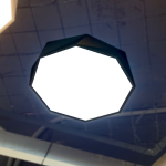 Lámpara decorativa de techo HEXAGONAL NEGRA 3 TONO DE LUZ 30W COD 3291