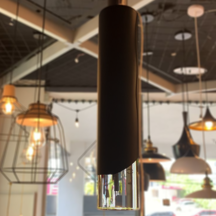 LAMPARA DECORATIVA TUBULAR NEGRA COD. 3633