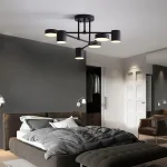 LÁMPARA DECORATIVA DORADA 6 SOCKETS LED INTEGRADO 3000K Cod. 4575