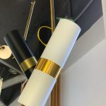 LÁMPARA DECORATIVA  TUBULAR BLANCA CON DORADO 7W COD. 4566