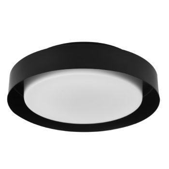 LÁMPARA DE TECHO HIERRO Y VIDRIO PLAFON NEGRO 29C*8CM COD. 3194