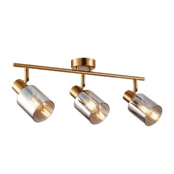 LÁMPARA DECORATIVA DORADA 3 FOCOS SMOKE 48CM*20CM*15CM COD 3794