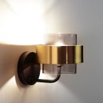 APLIQUE DECORATIVO NEGRO CILINDRO CLEAR RODEADO DORADO COD. 4527