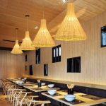 LÁMPARA DECORATIVA DE RATTAN TIPO CONO COD.3339