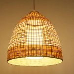 LÁMPARA DECORATIVA DE BAMBOO CUPULA COD. 3338