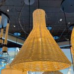 LÁMPARA DECORATIVA DE RATTAN TIPO CONO COD.3339