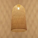 LÁMPARA DECORATIVA DE BAMBOO CILINDRO LARGO Y ANCHO TIPO MALLA GRANDE COD. 4271