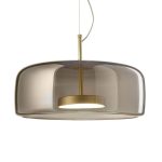 LÁMPARA DEC GLOBO ANCHO TIPO B DE CRISTAL COFFE 33*17CM LED INTEGRADO COD. 4211