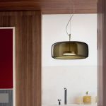 LÁMPARA DEC GLOBO ANCHO TIPO B DE CRISTAL COFFE 33*17CM LED INTEGRADO COD. 4211