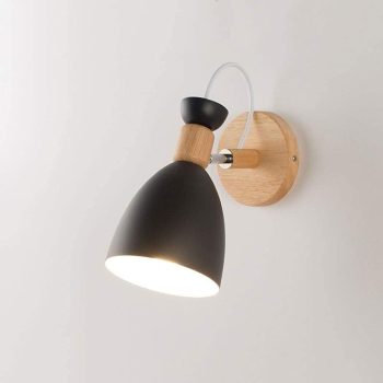 APLIQUE DECORATIVO COPA NEGRA Y MADERA SOCKETS COD.3278