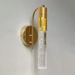 APLIQUE DEC TUBO CRISTAL Y DORADO  LED INTEGRADO FINO  COD.4525