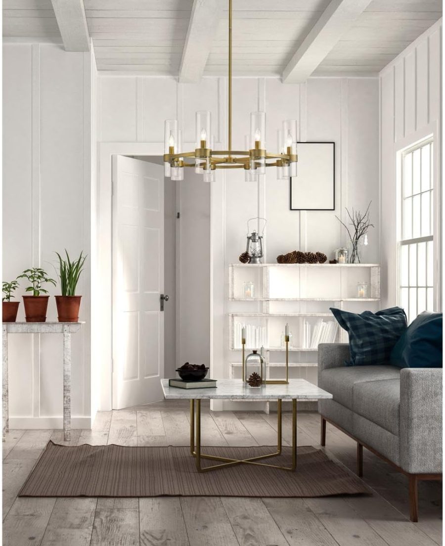 LÁMPARA DECORATIVA REDONDA 8 CILINDROS CLEAR COD.4479