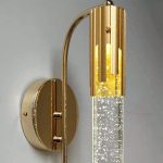 APLIQUE DEC TUBO CRISTAL Y DORADO  LED INTEGRADO FINO  COD.4525