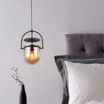 LÁMPARA DECORATIVA BOVEDA DE CRISTAL AMBAR COD.4468