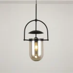 LÁMPARA DECORATIVA BOVEDA DE CRISTAL AMBAR COD.4468