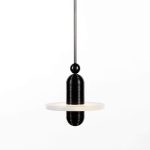 LÁMPARA DECORATIVA CILINDRO NEGRO CON CIRCULO COD.3140