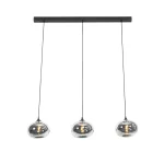 LÁMPARA DECORATIVA 3 GLOBOS SMOKE BARRA RECTANGULAR COD. 3425