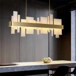 LÁMPARA DECORATIVA BARRA DORADA LED INTEGRADO 90CM 110V 3000K COD.4491